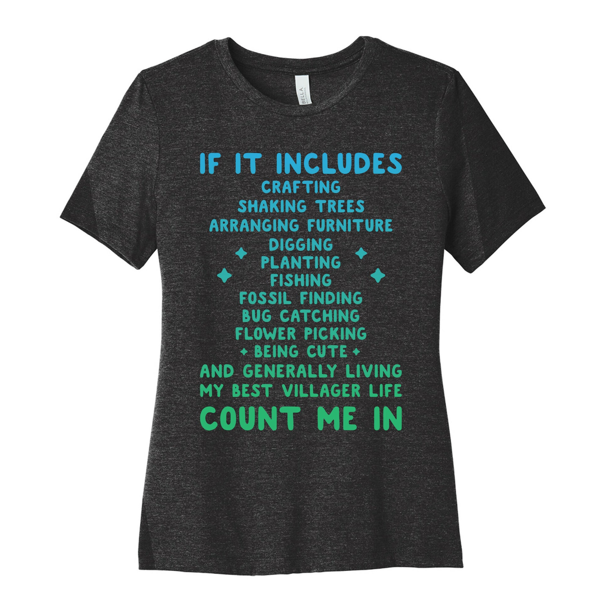 Animal Crossing Activities Count Me In Women's Cotton Tee