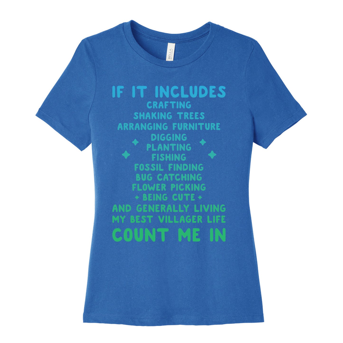 Animal Crossing Activities Count Me In Women's Cotton Tee
