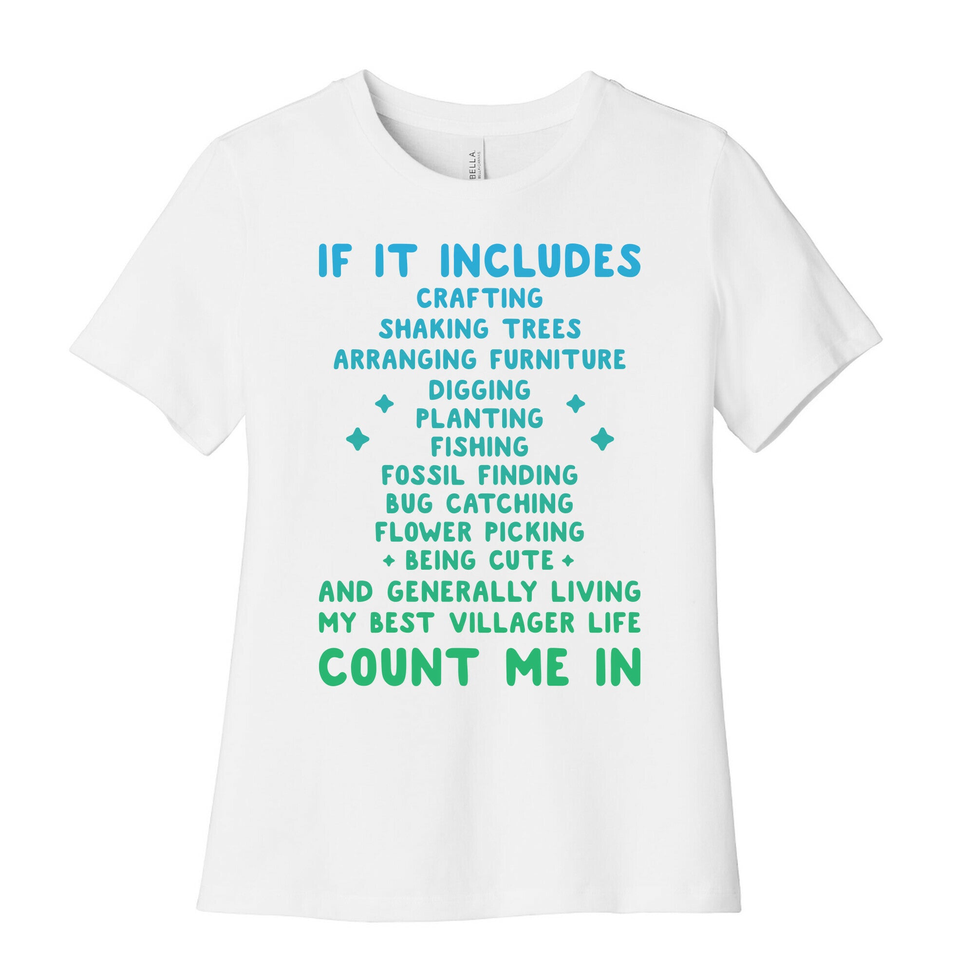 Animal Crossing Activities Count Me In Women's Cotton Tee