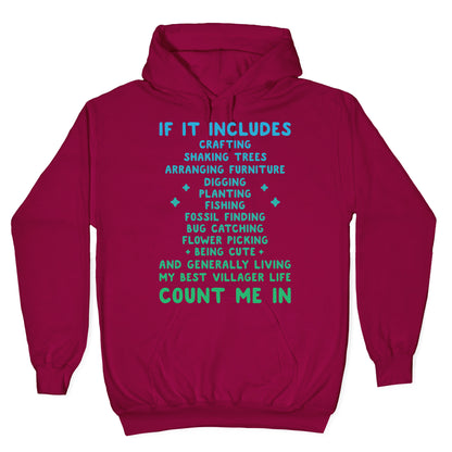 Animal Crossing Activities Count Me In Hoodie