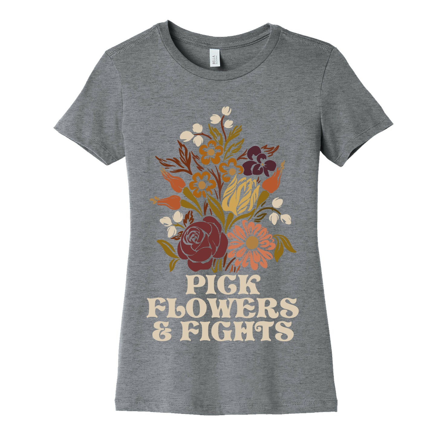 Pick Flowers & Fights Women's Cotton Tee