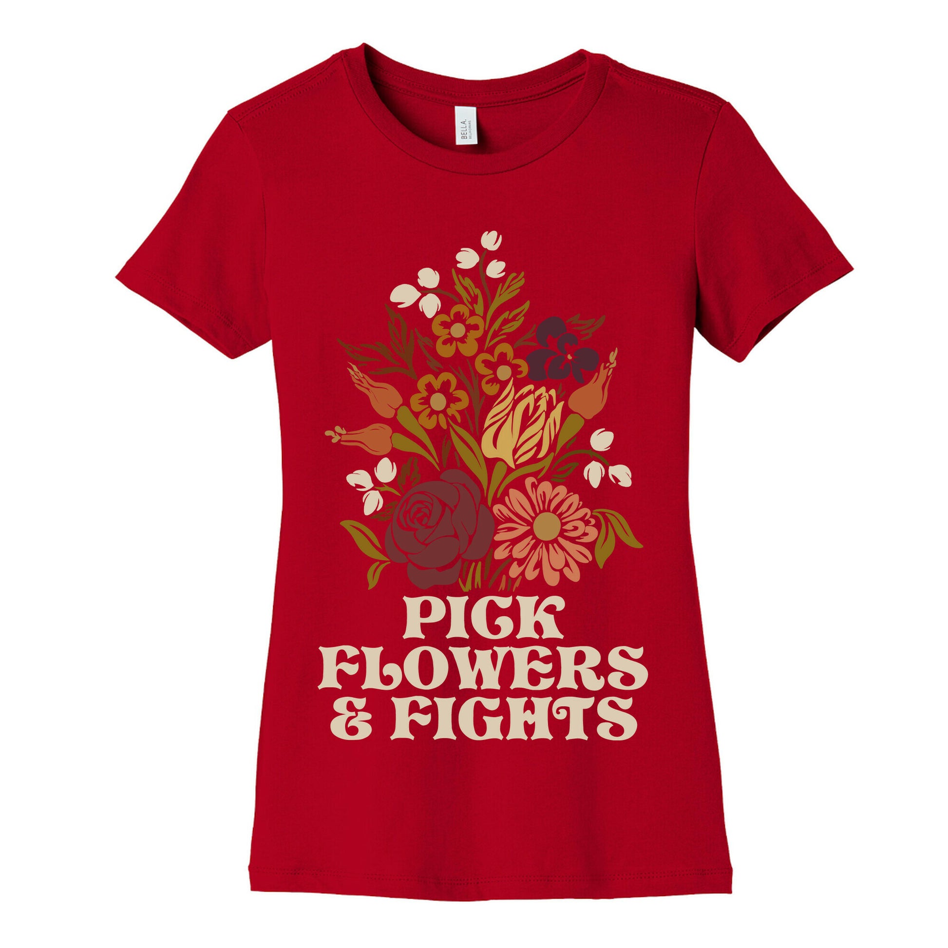 Pick Flowers & Fights Women's Cotton Tee