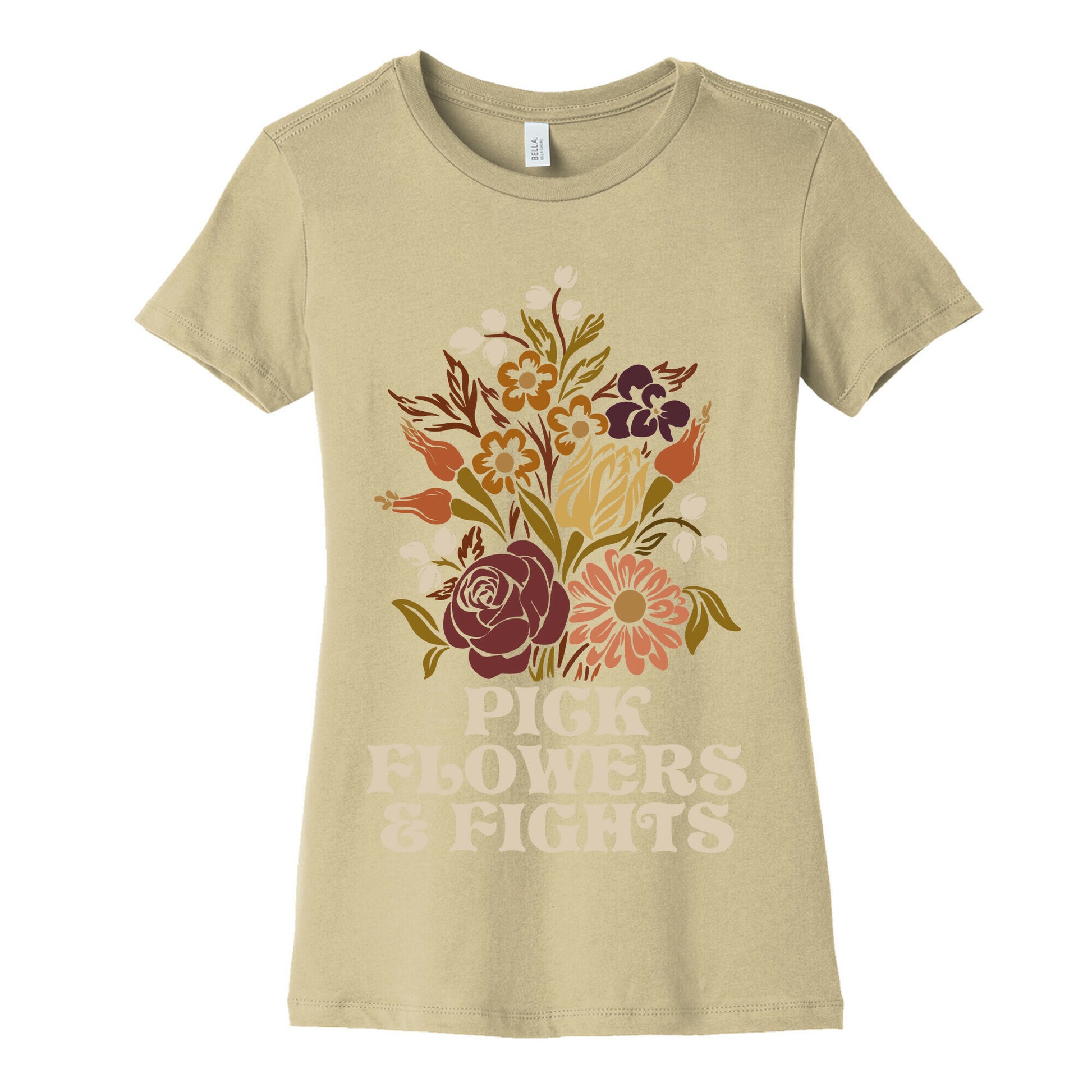 Pick Flowers & Fights Women's Cotton Tee