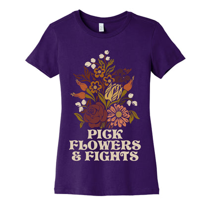 Pick Flowers & Fights Women's Cotton Tee