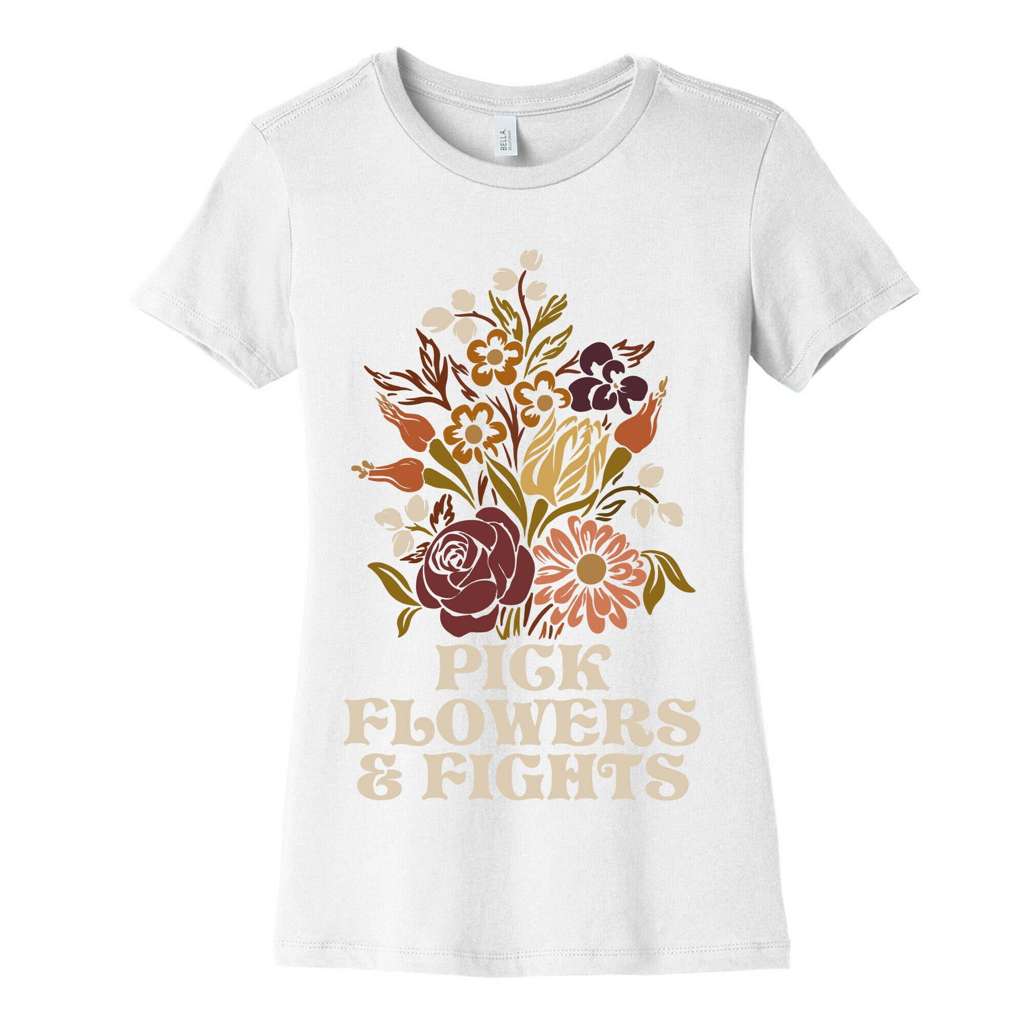 Pick Flowers & Fights Women's Cotton Tee