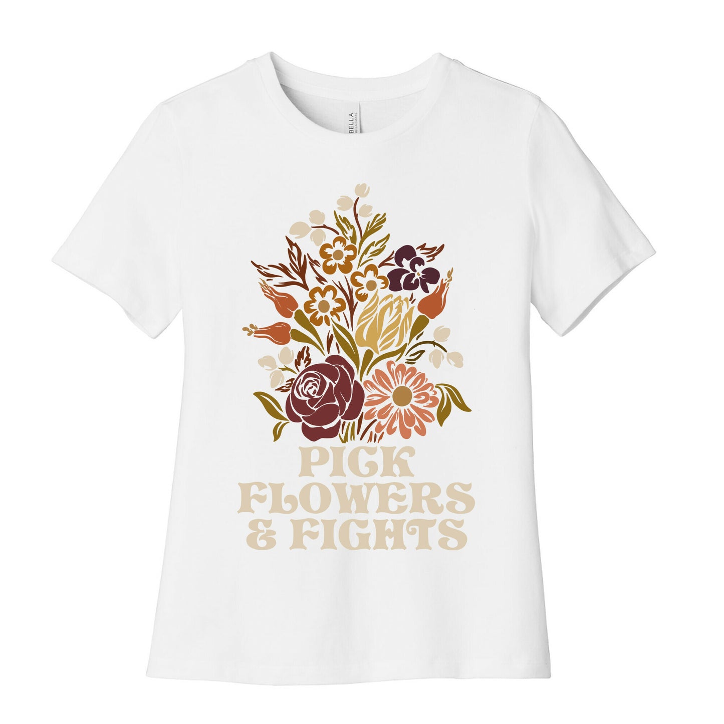 Pick Flowers & Fights Women's Cotton Tee