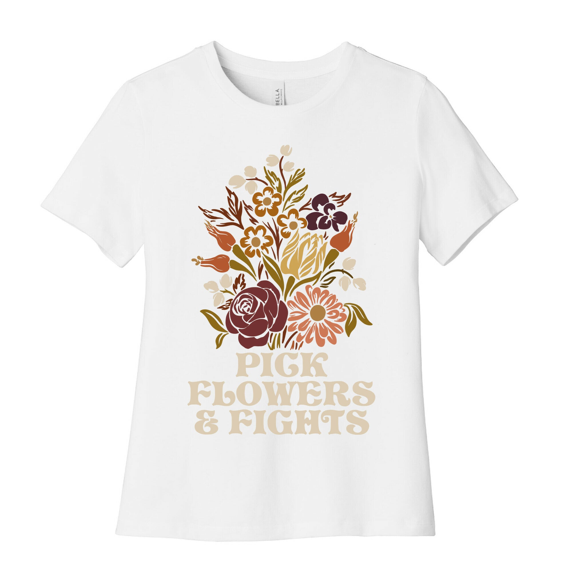Pick Flowers & Fights Women's Cotton Tee