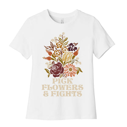 Pick Flowers & Fights Women's Cotton Tee