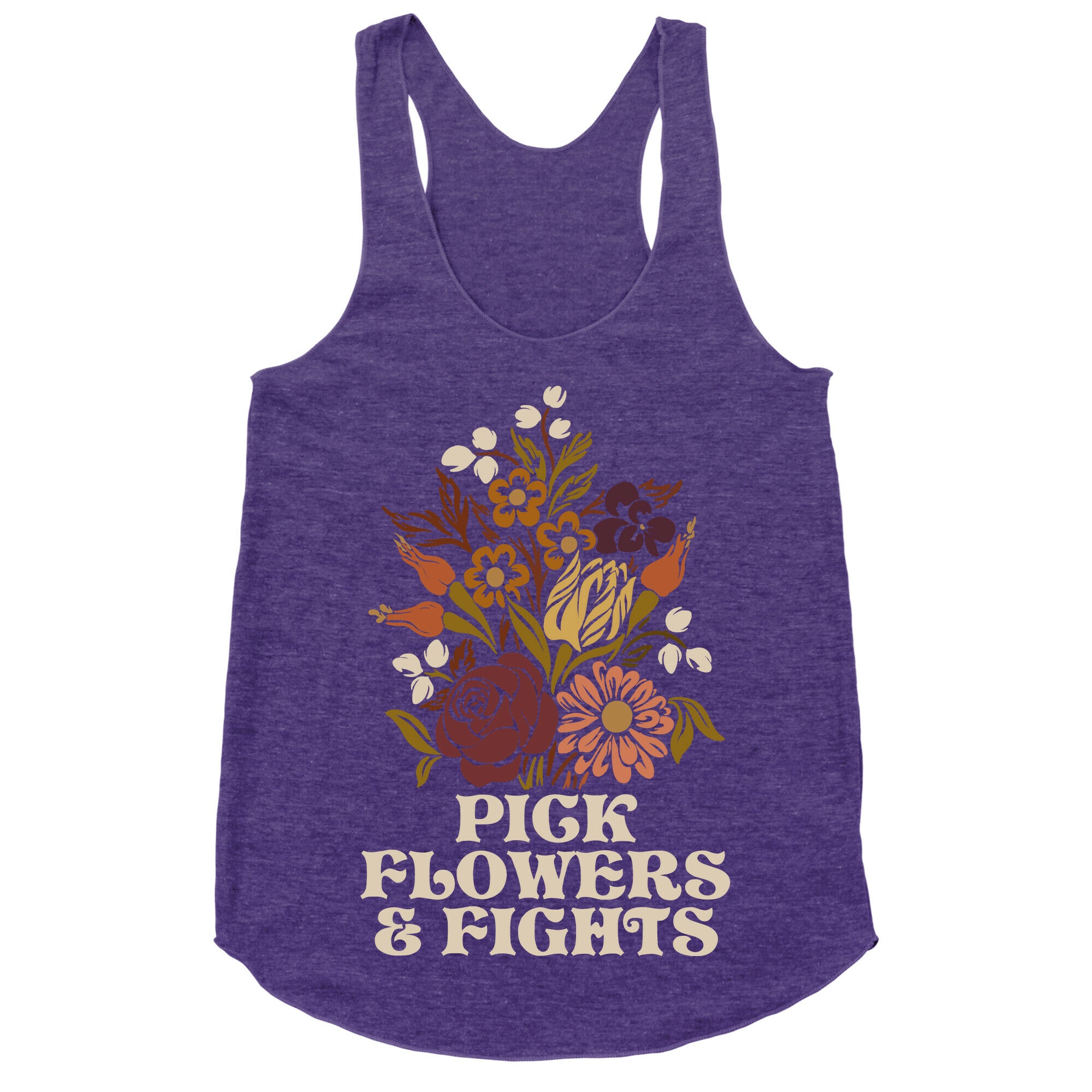 Pick Flowers & Fights Racerback Tank