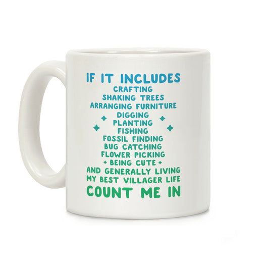 Animal Crossing Activities Count Me In Coffee Mug