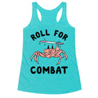 Roll For Combat Knife Crab Racerback Tank