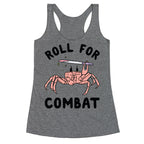 Roll For Combat Knife Crab Racerback Tank