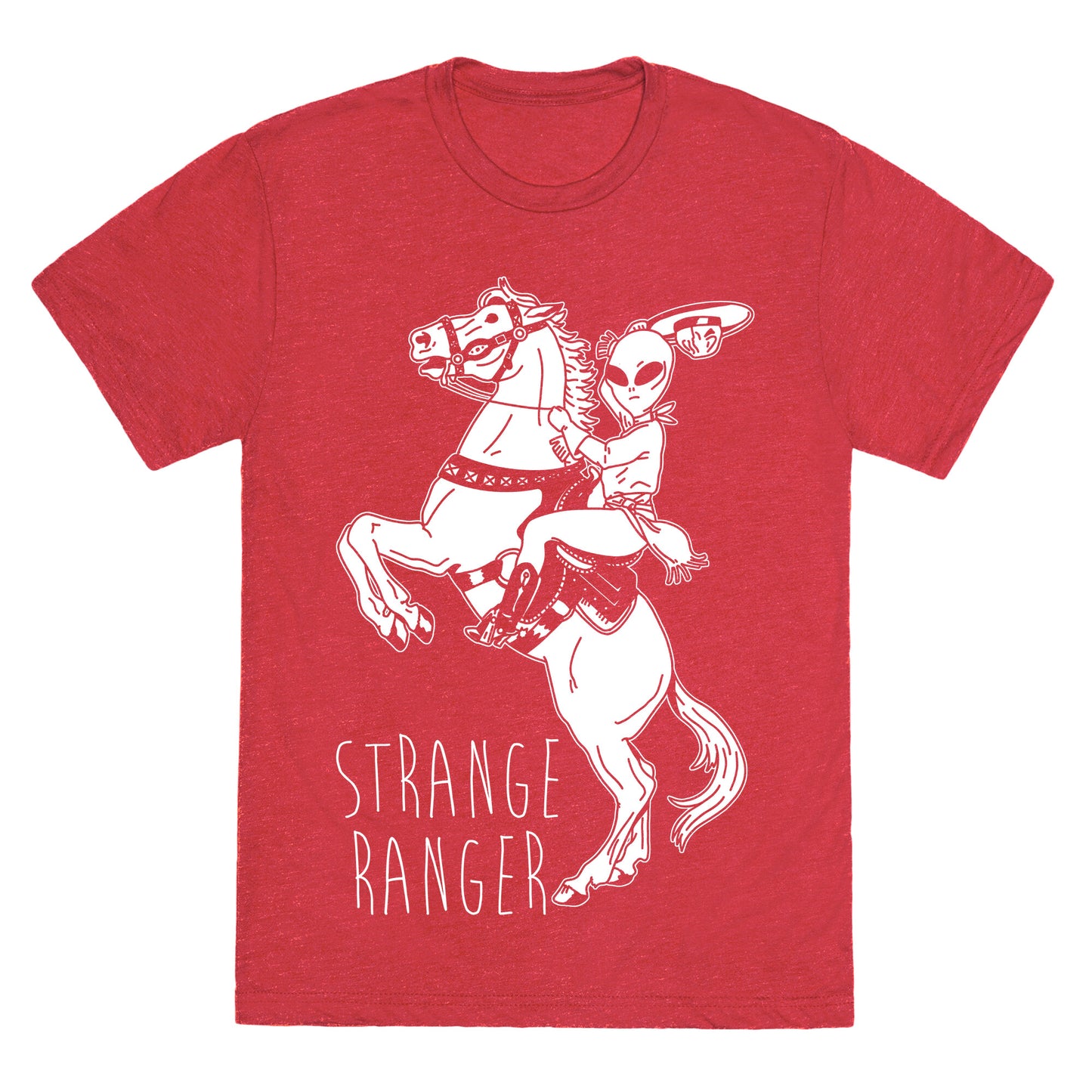 Strange Ranger Cowboy Alien Unisex Triblend Tee