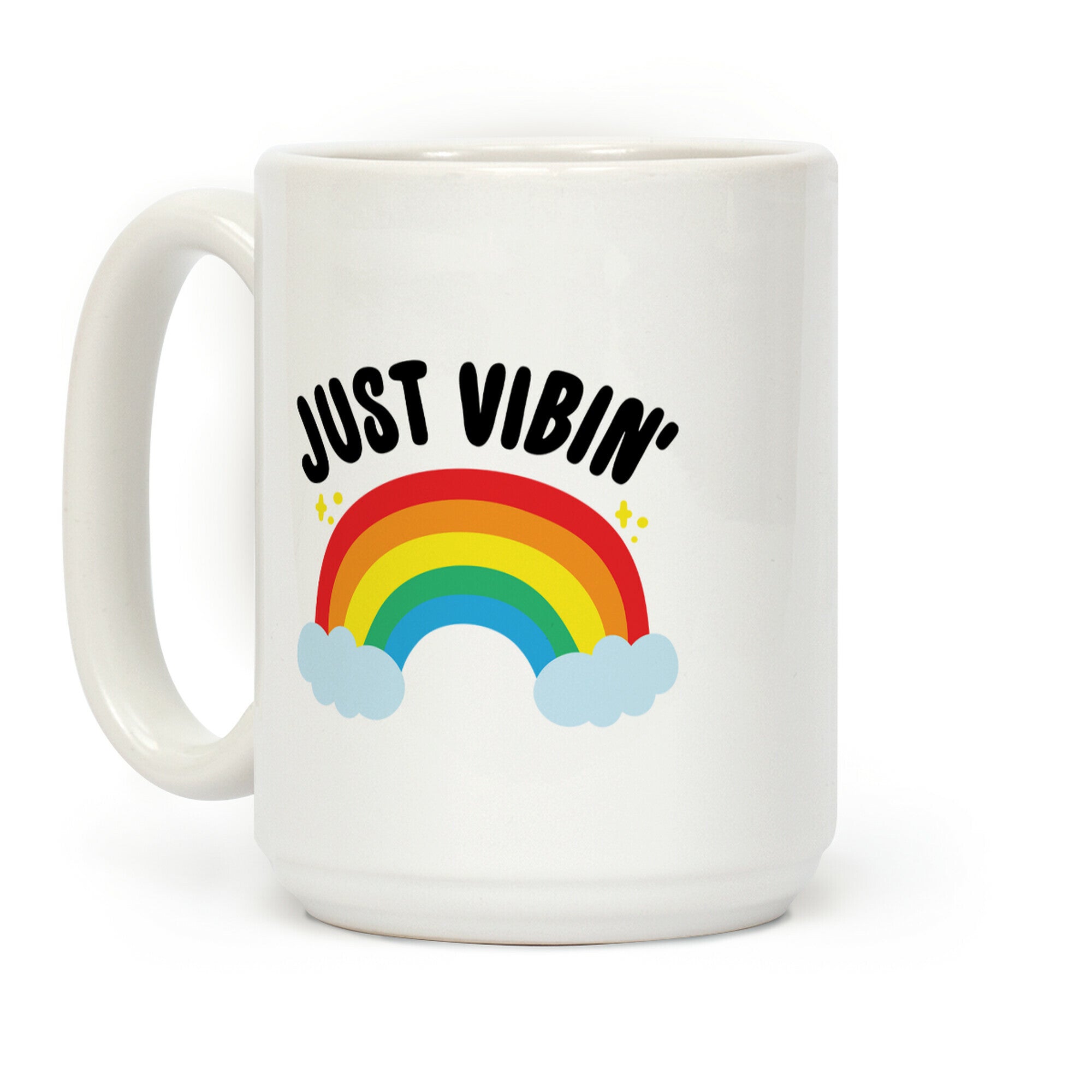 Just Vibin' Rainbow Coffee Mug