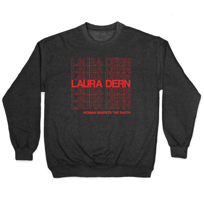Laura Dern Thank You Bag Parody White Print Crewneck Sweatshirt