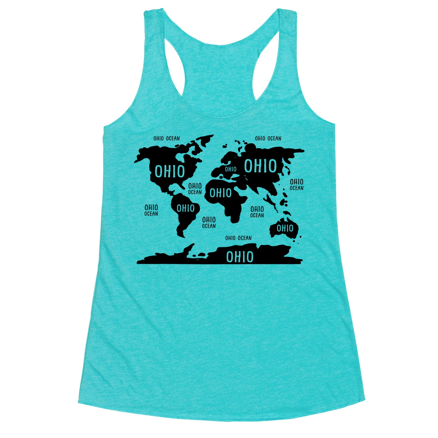 The Ohio World Map Racerback Tank