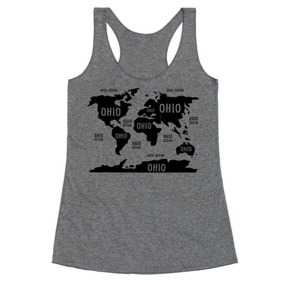 The Ohio World Map Racerback Tank