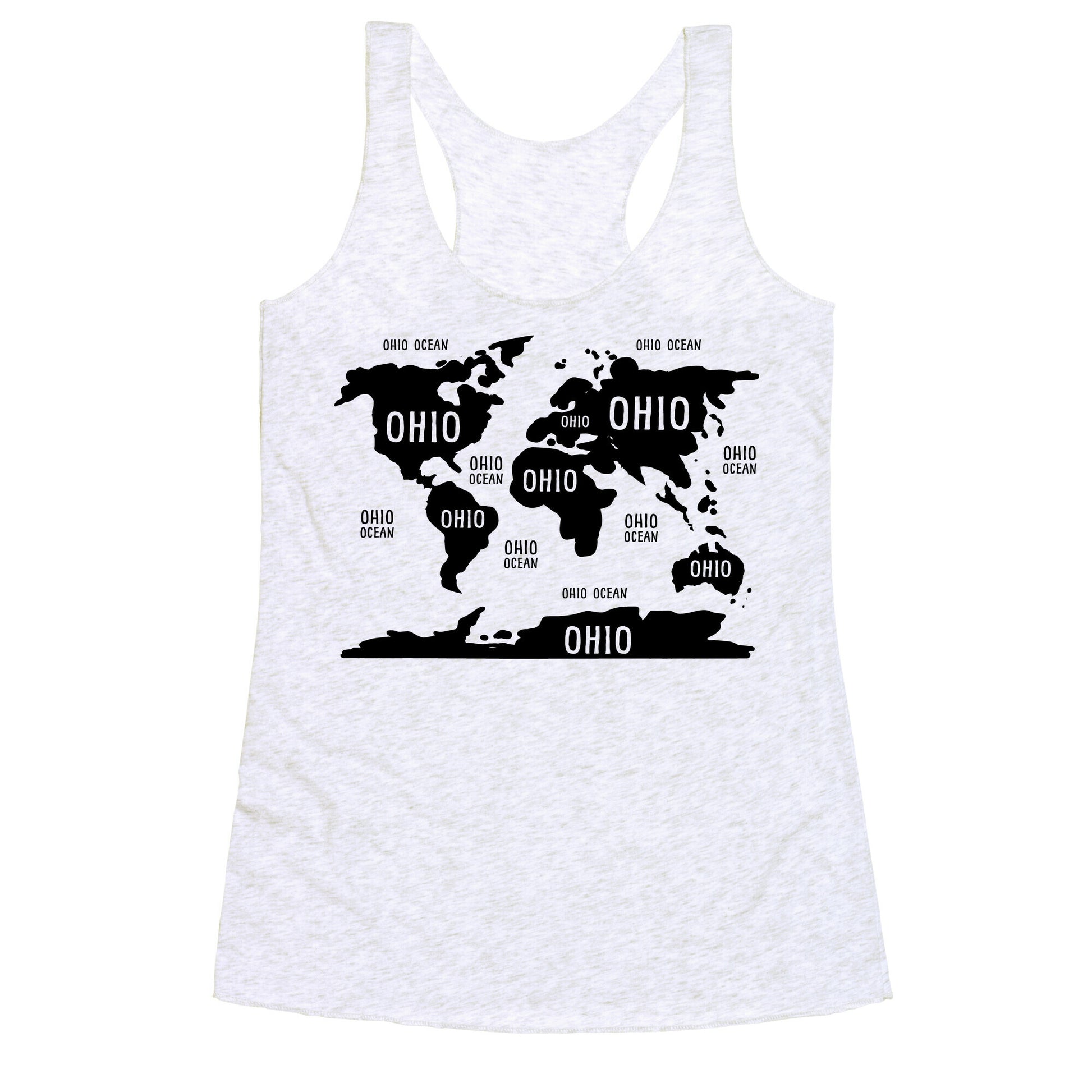 The Ohio World Map Racerback Tank