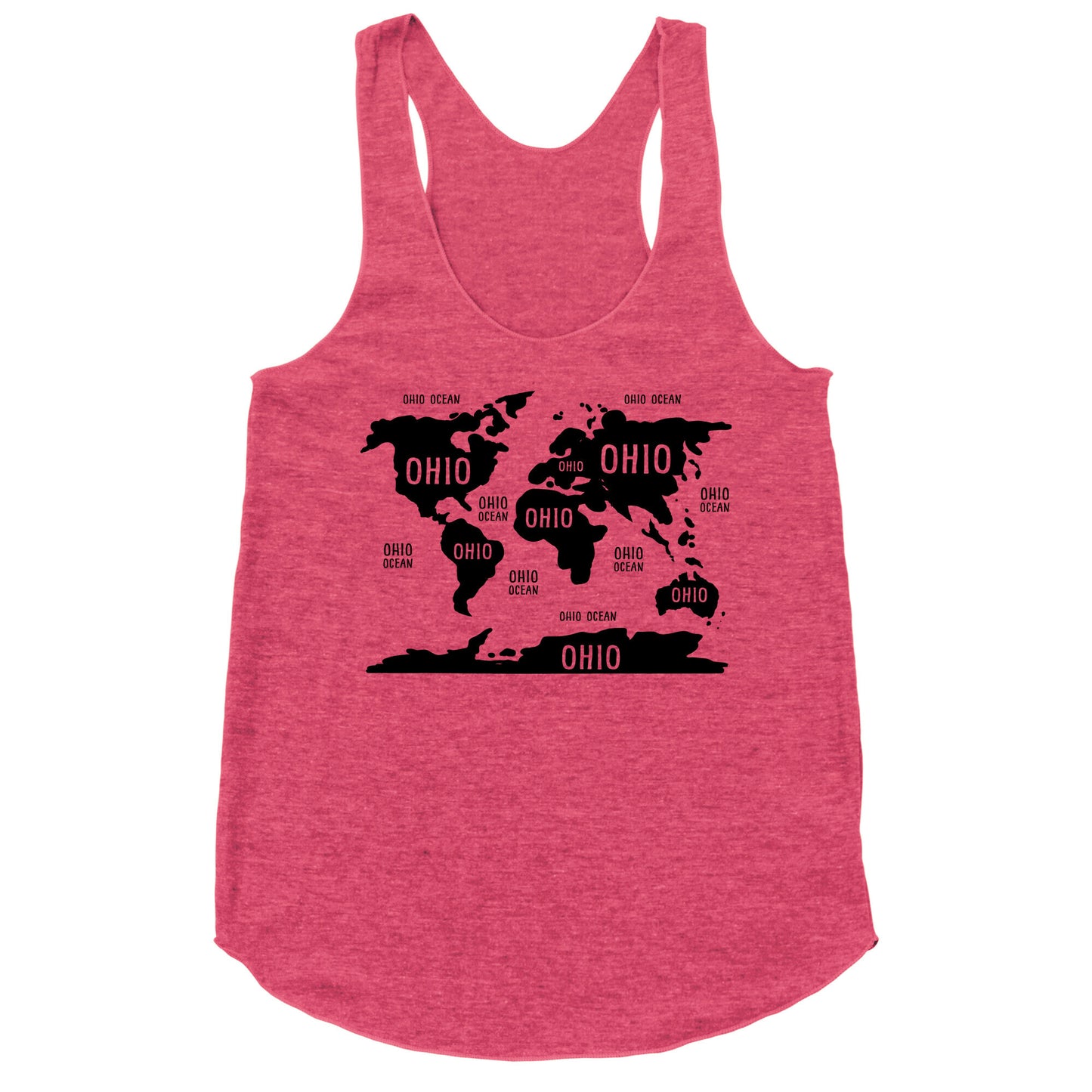 The Ohio World Map Racerback Tank