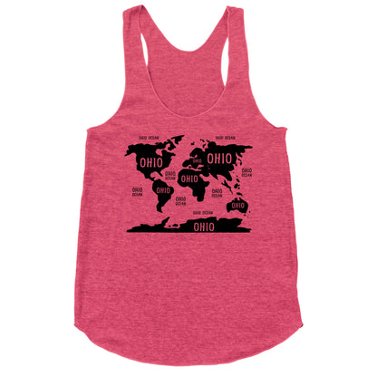 The Ohio World Map Racerback Tank