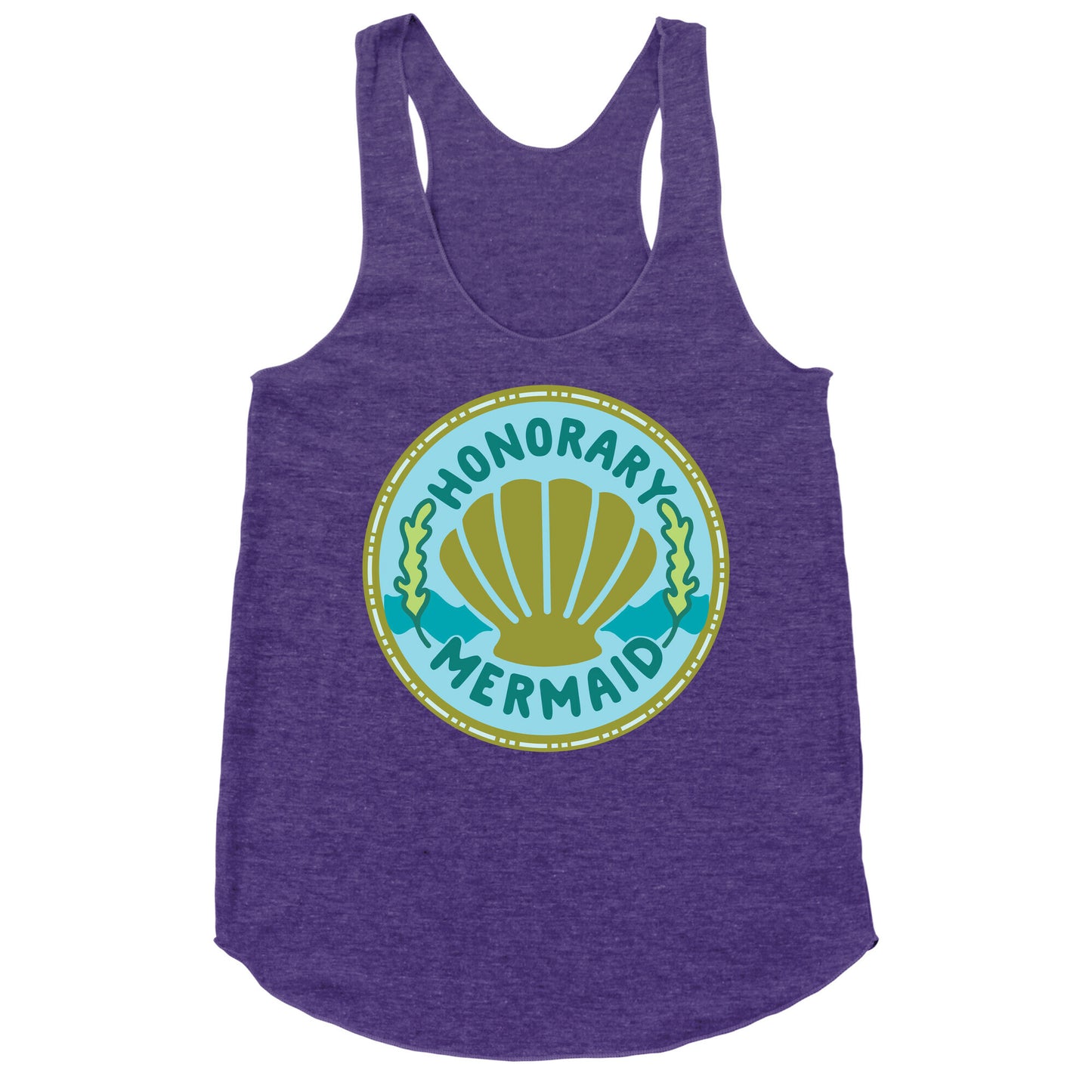 Honorary Mermaid Culture Merit Badge Racerback Tank