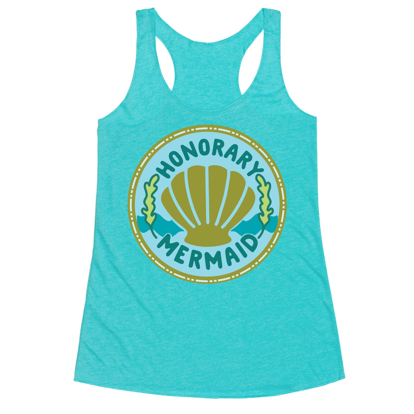 Honorary Mermaid Culture Merit Badge Racerback Tank