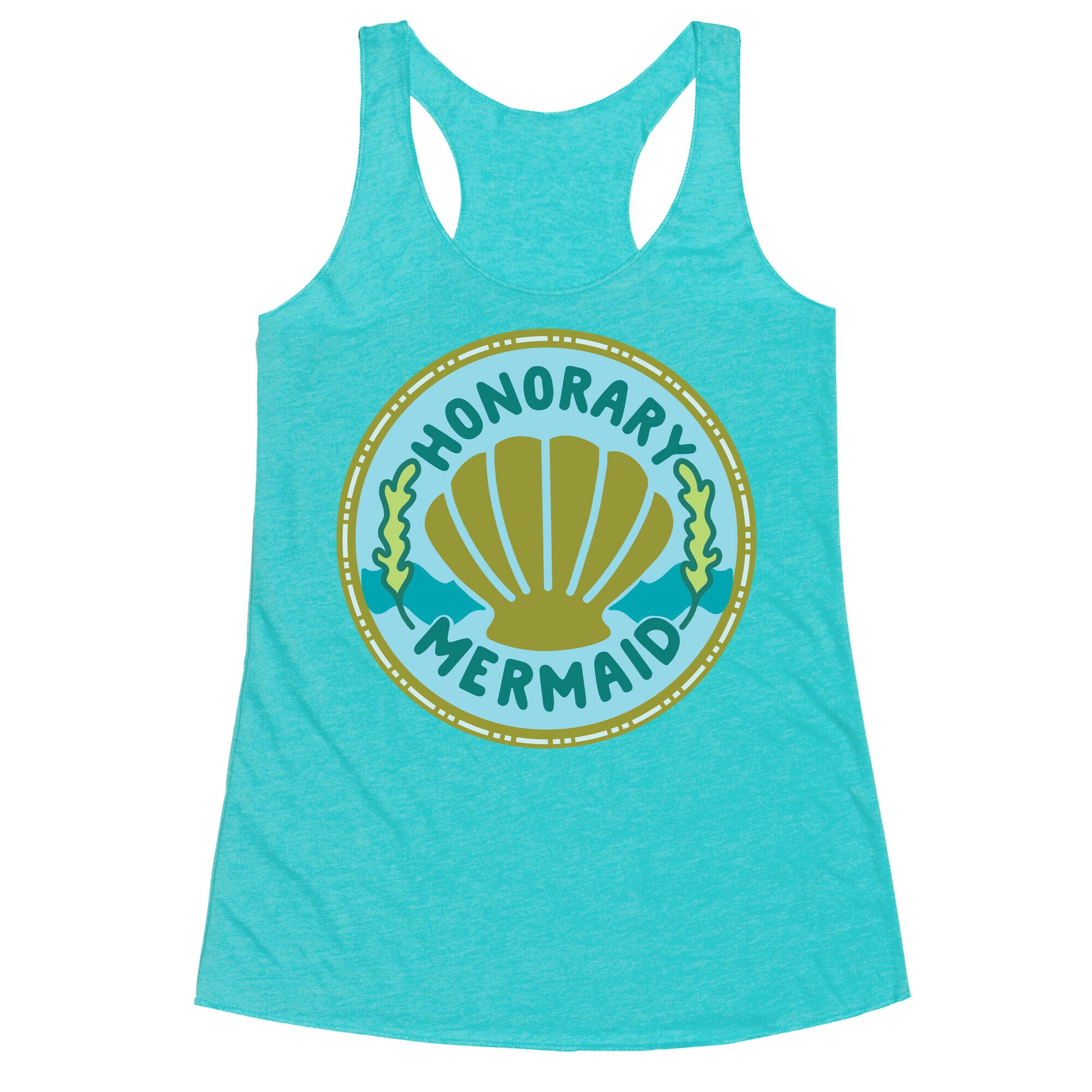 Honorary Mermaid Culture Merit Badge Racerback Tank