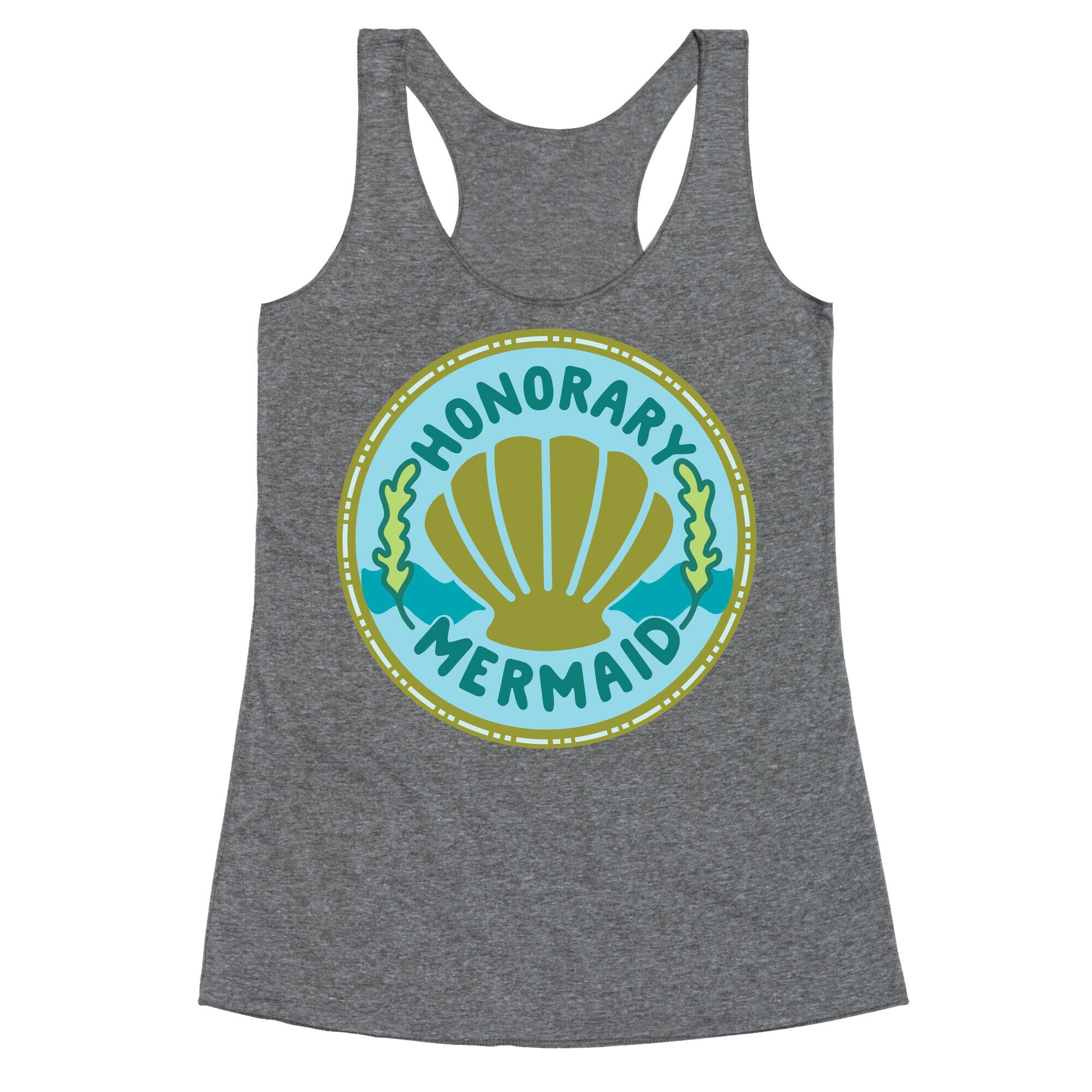 Honorary Mermaid Culture Merit Badge Racerback Tank