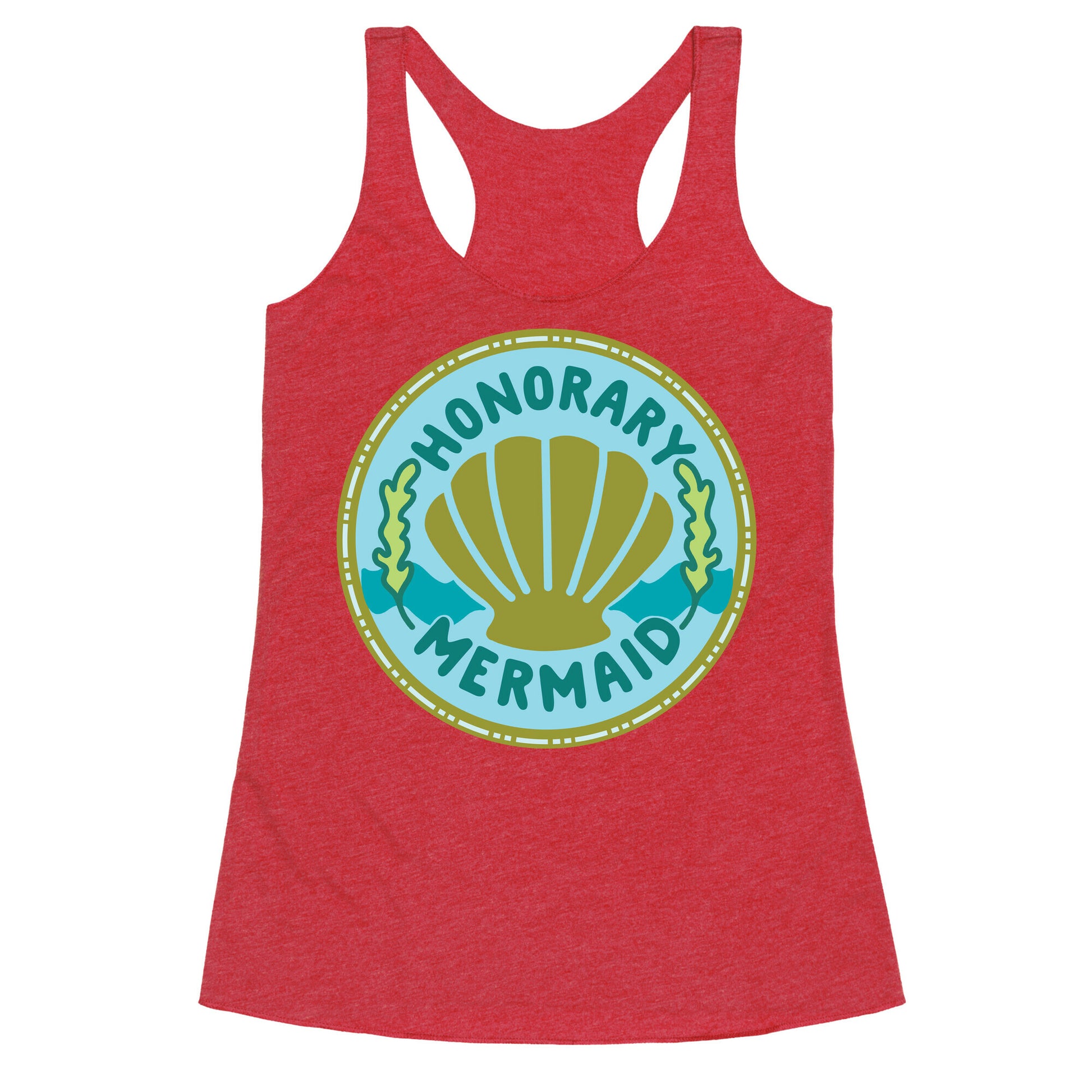 Honorary Mermaid Culture Merit Badge Racerback Tank