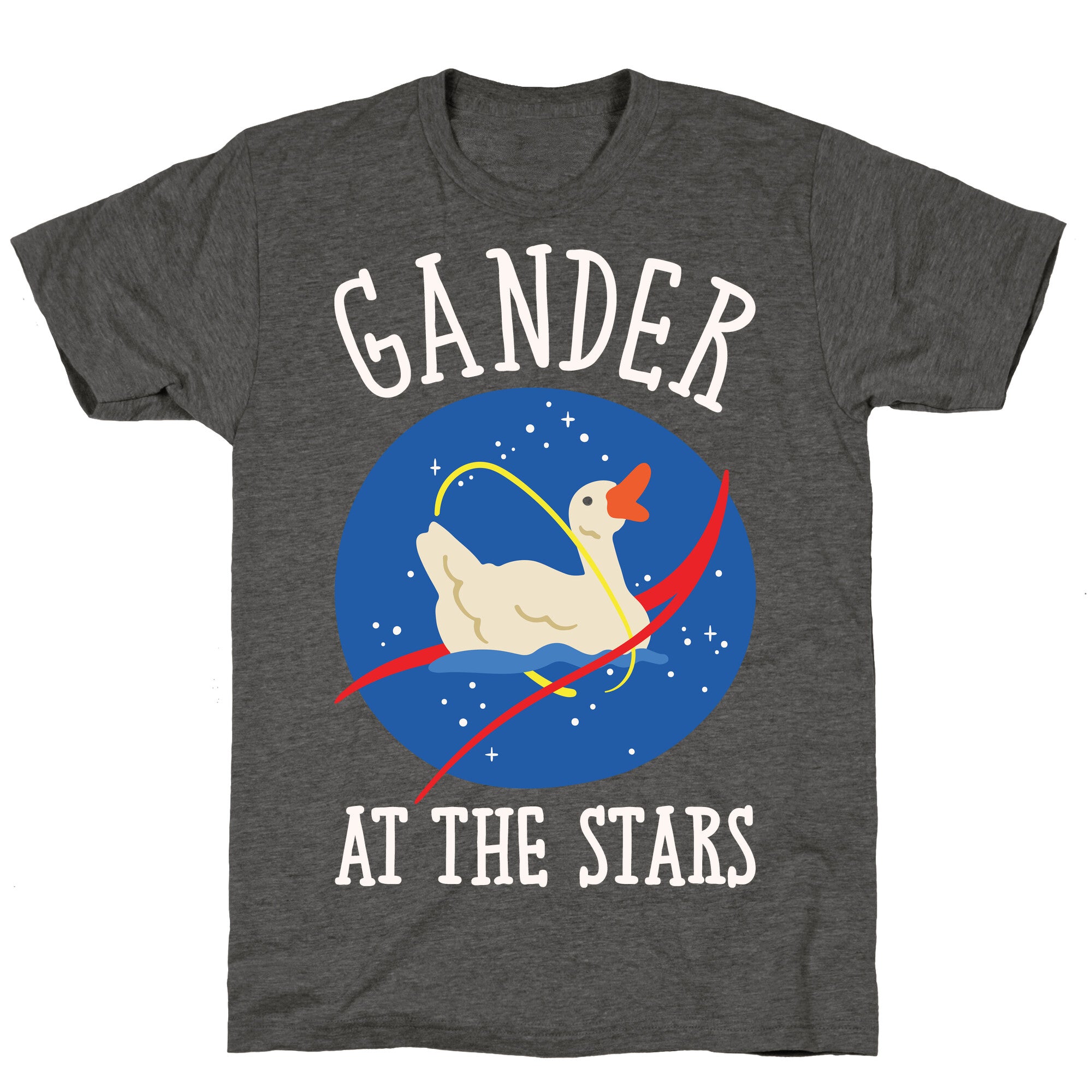 Gander At The Stars White Print Unisex Triblend Tee