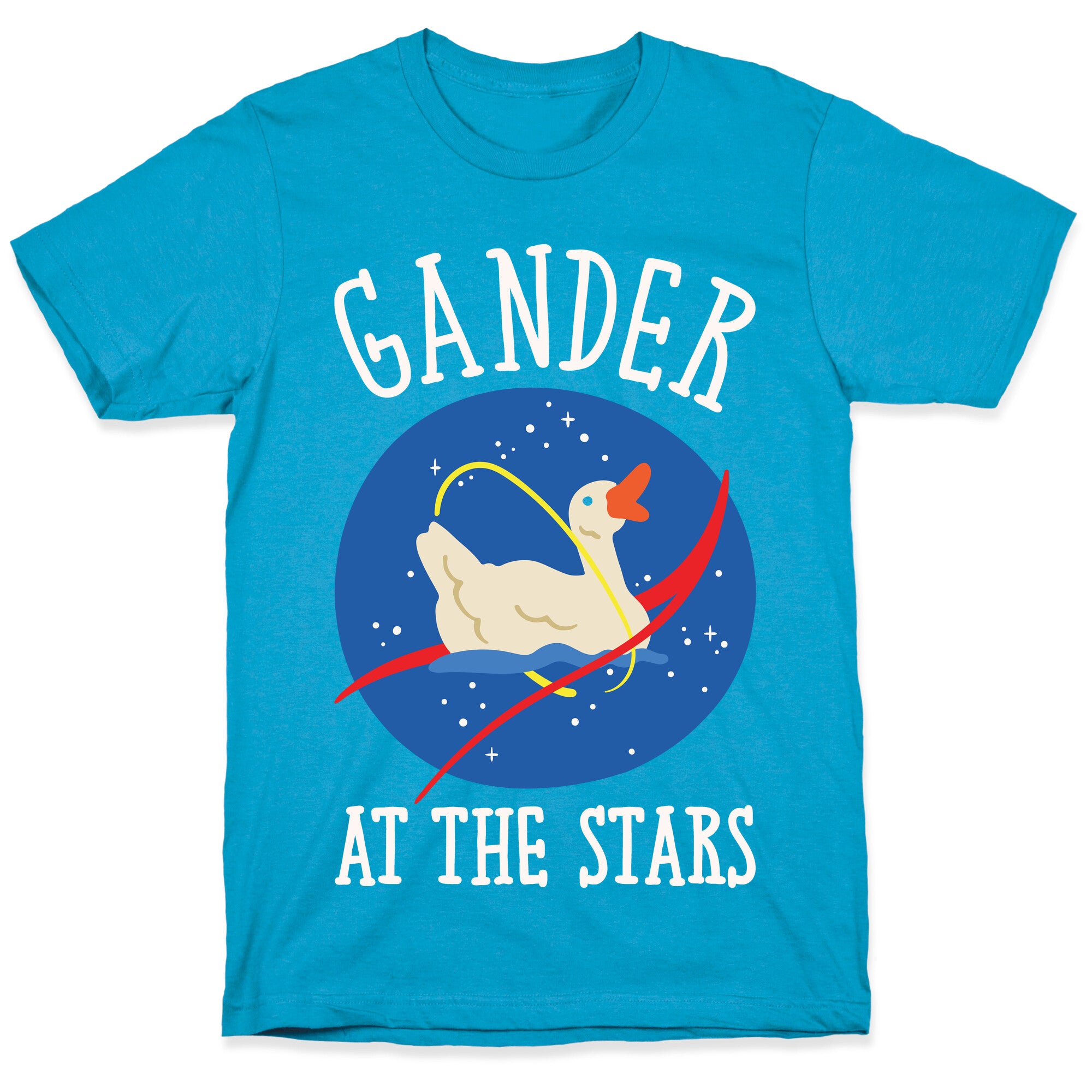 Gander At The Stars White Print Unisex Triblend Tee