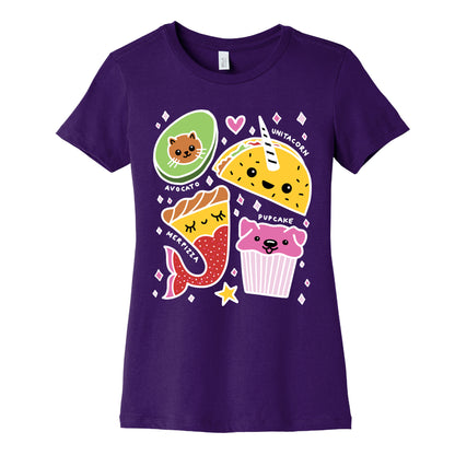 Cute Food Mashups Women's Cotton Tee