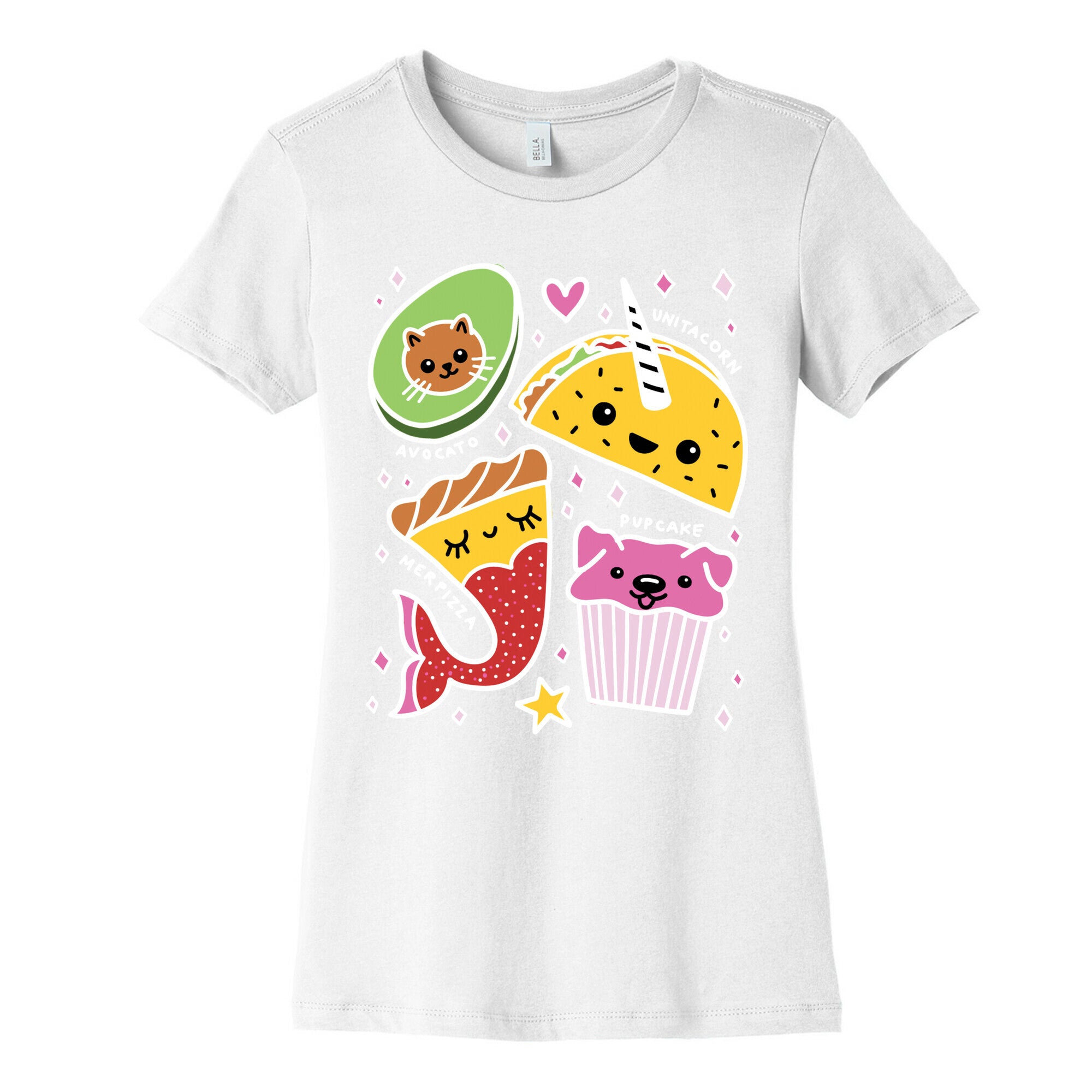 Cute Food Mashups Women's Cotton Tee