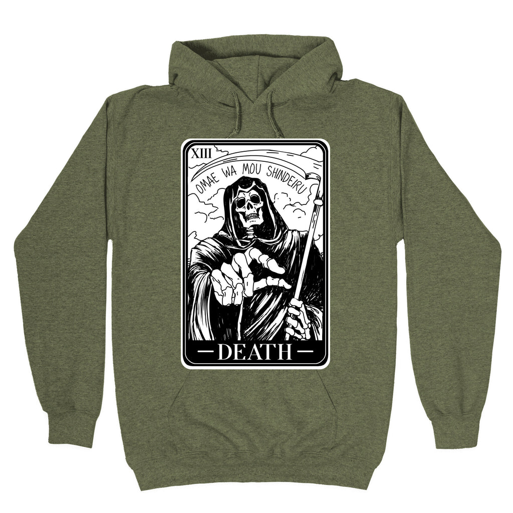 Omae Wa Mou Shindeiru Death Tarot Card Hoodie