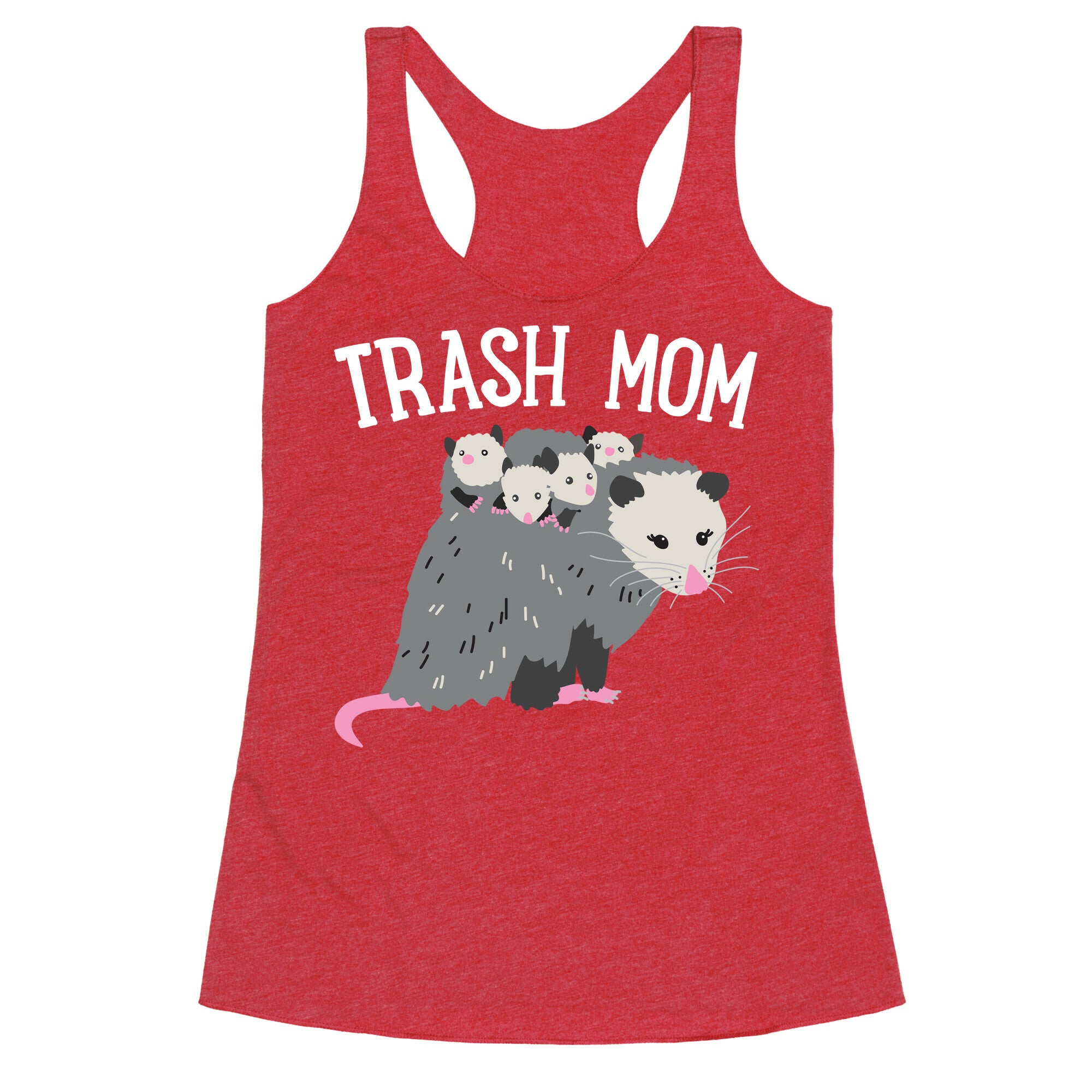 Trash Mom Opossum Racerback Tank