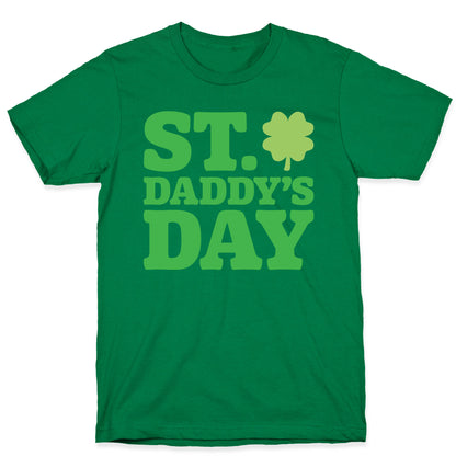 St. Daddy's Day White Print T-Shirt