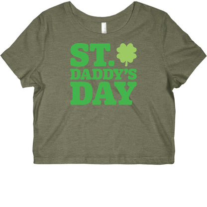 St. Daddy's Day White Print Graphic Baby Tee