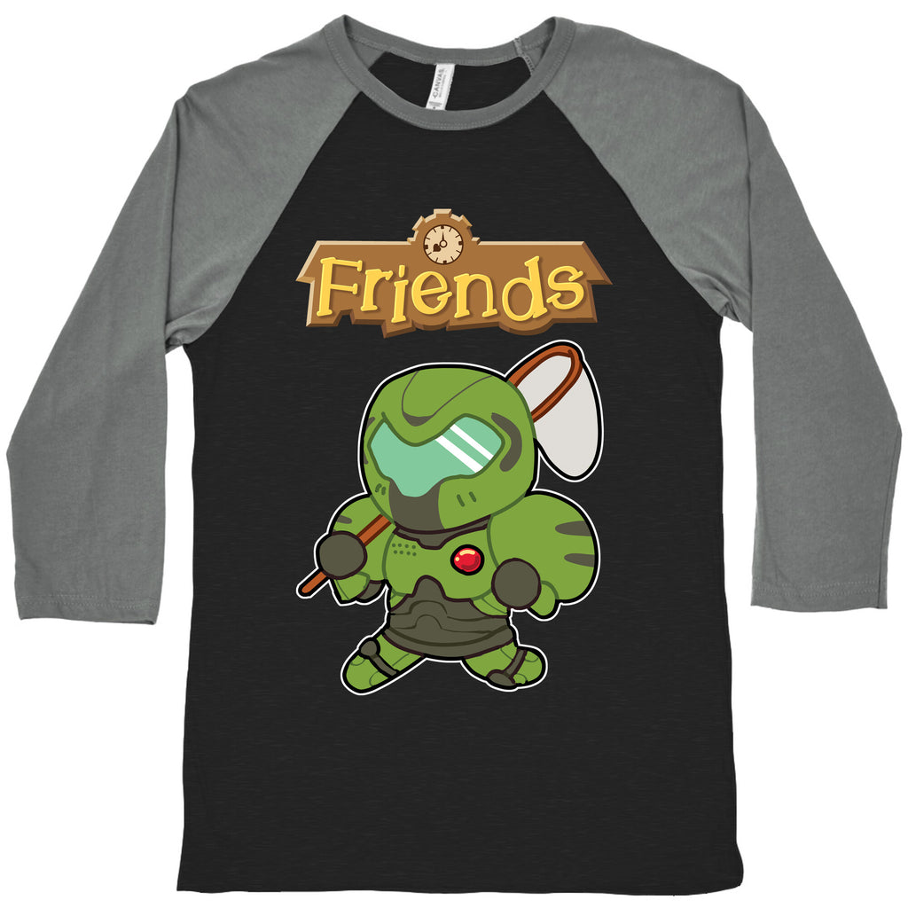 Best Friends Doomguy and Isabelle Baseball Tee