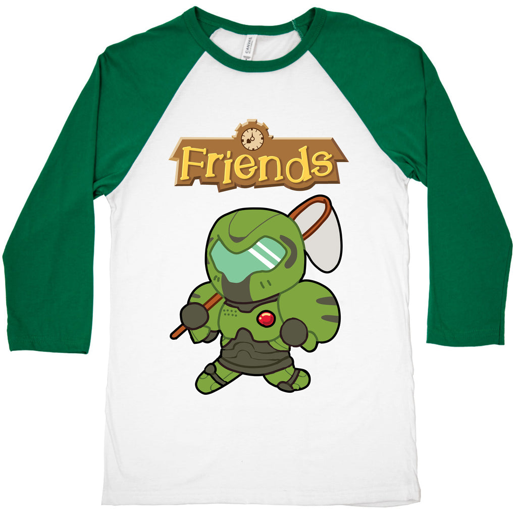 Best Friends Doomguy and Isabelle Baseball Tee
