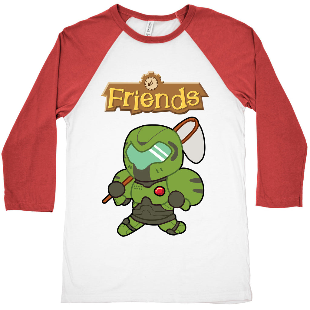Best Friends Doomguy and Isabelle Baseball Tee