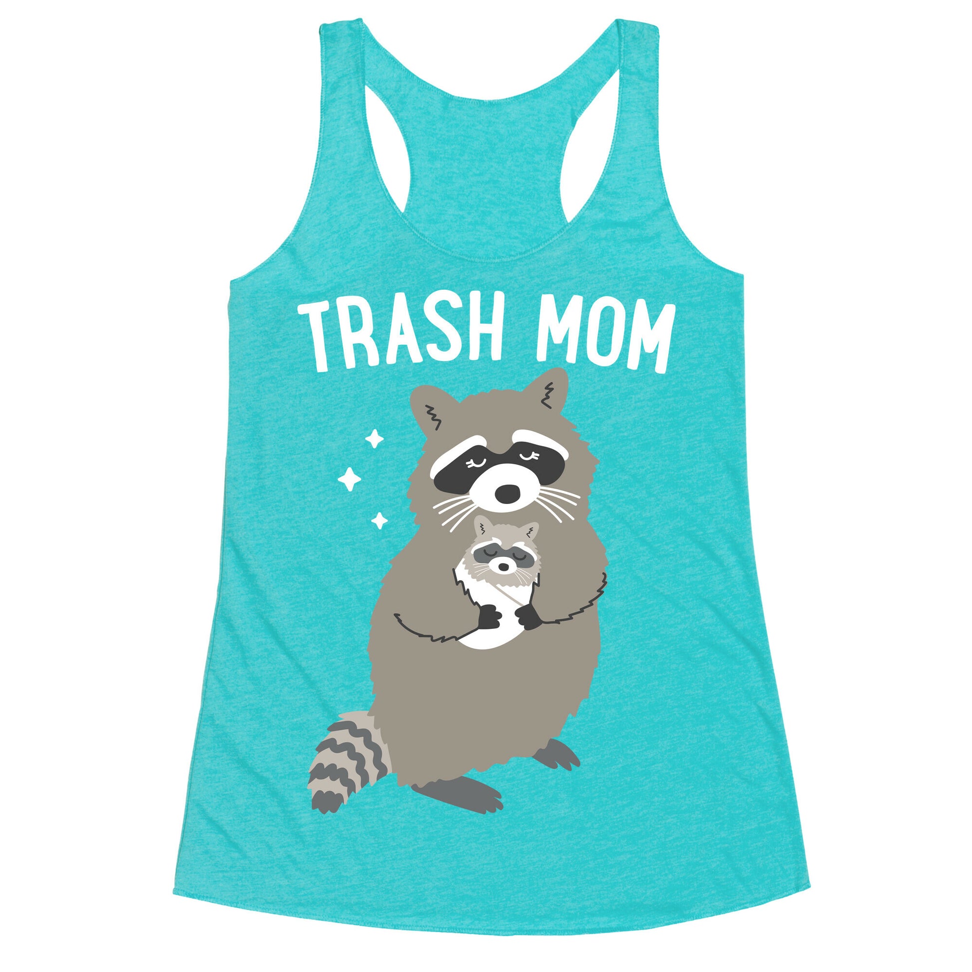 Trash Mom Raccoon Racerback Tank