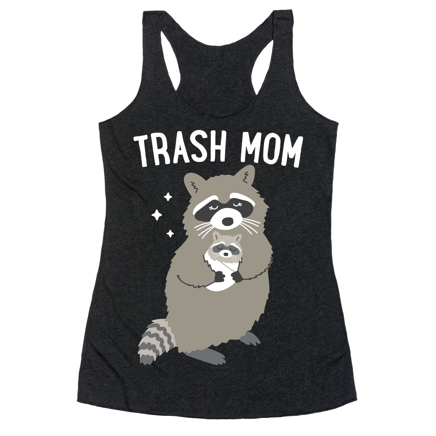 Trash Mom Raccoon Racerback Tank