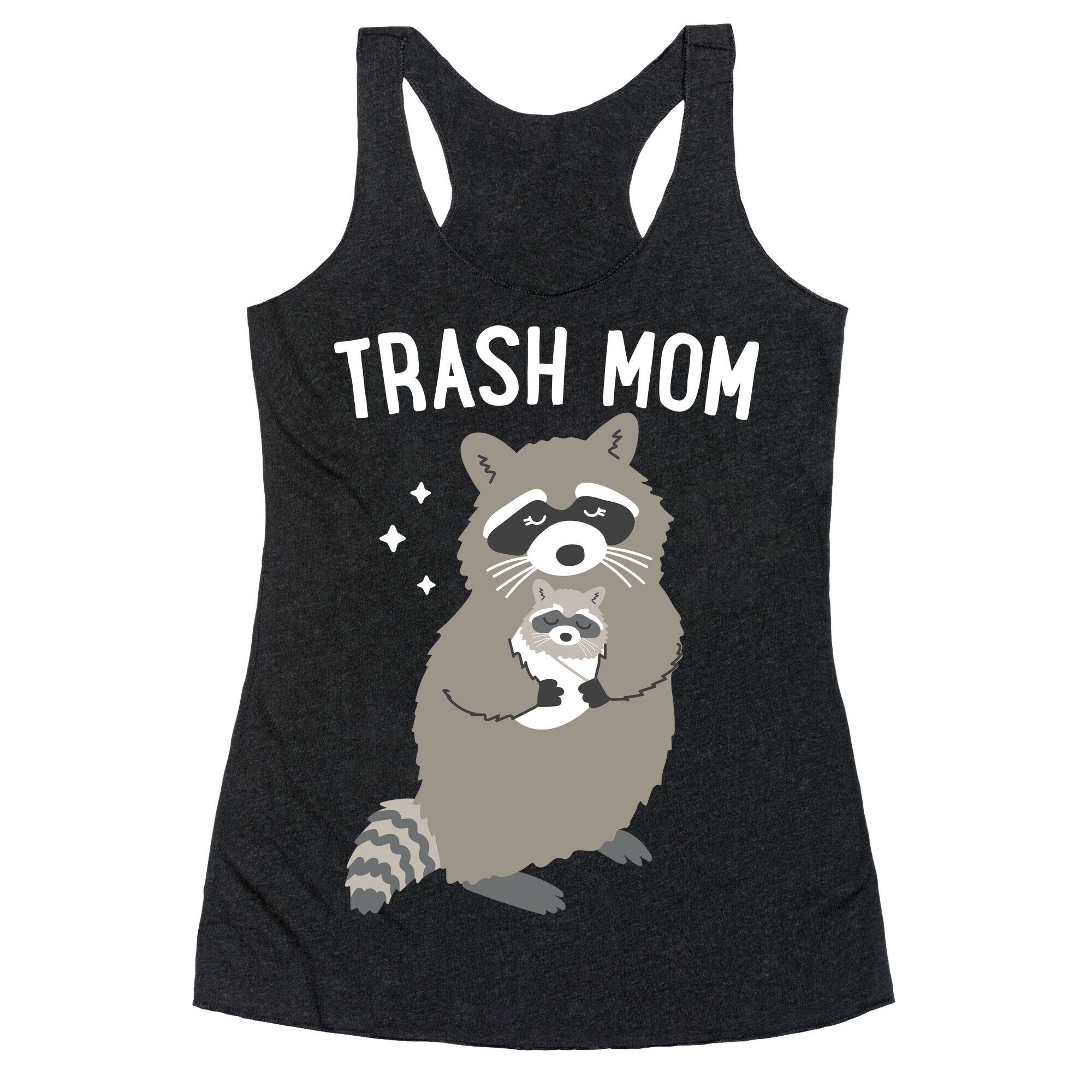 Trash Mom Raccoon Racerback Tank