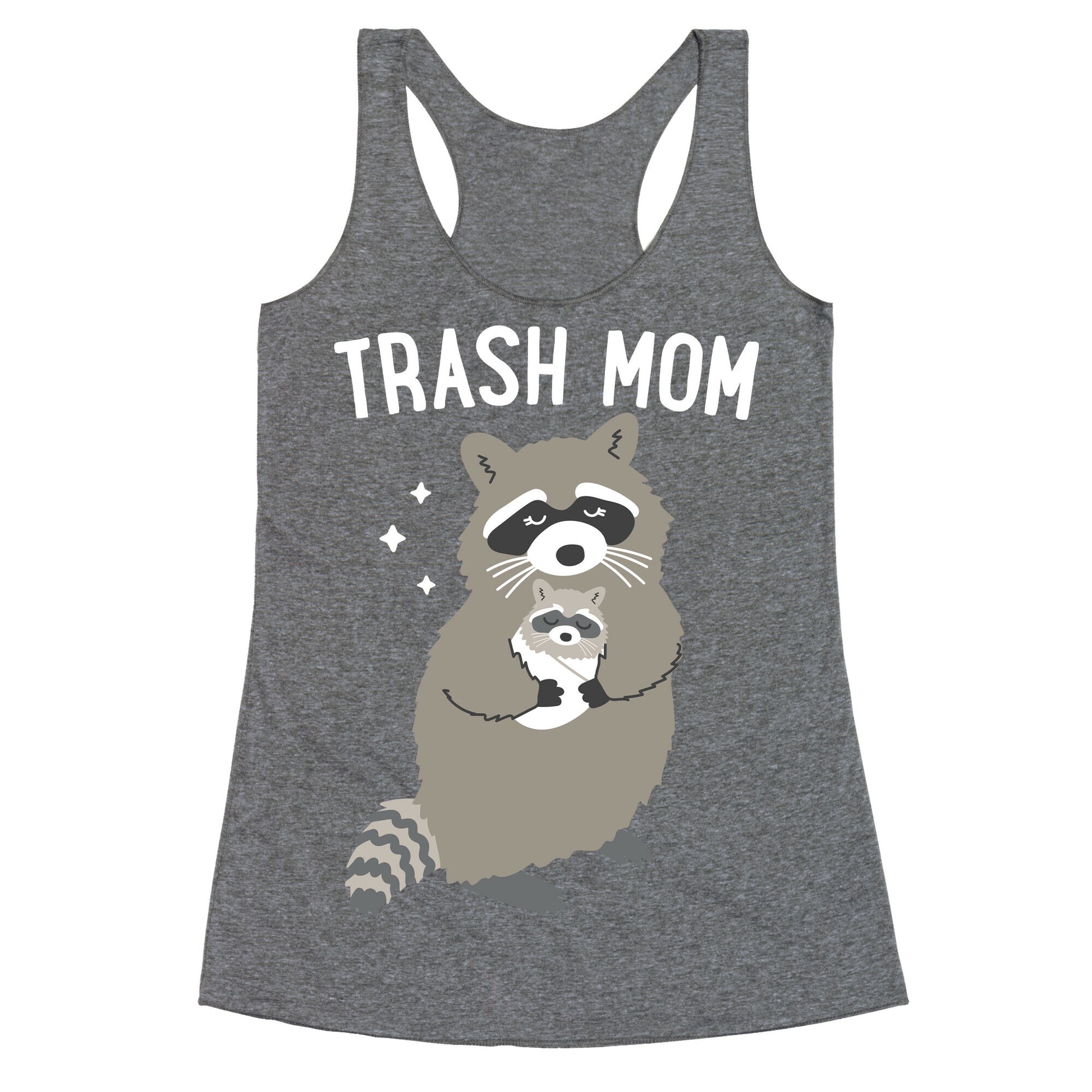 Trash Mom Raccoon Racerback Tank