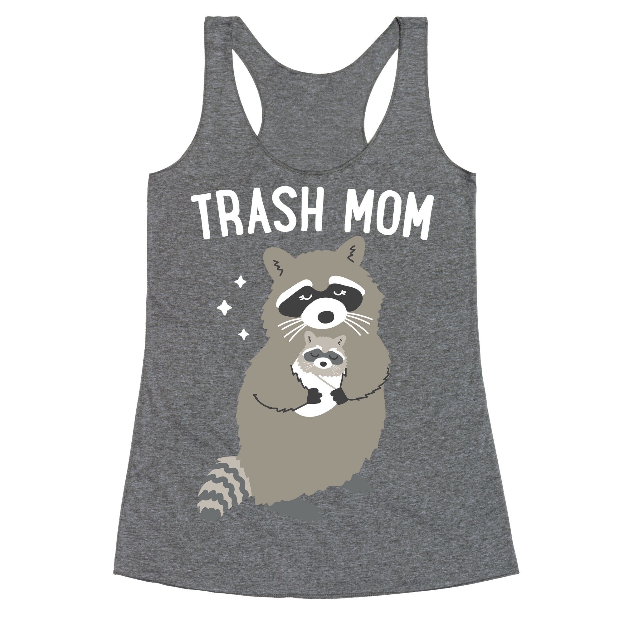 Trash Mom Raccoon Racerback Tank