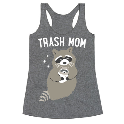 Trash Mom Raccoon Racerback Tank