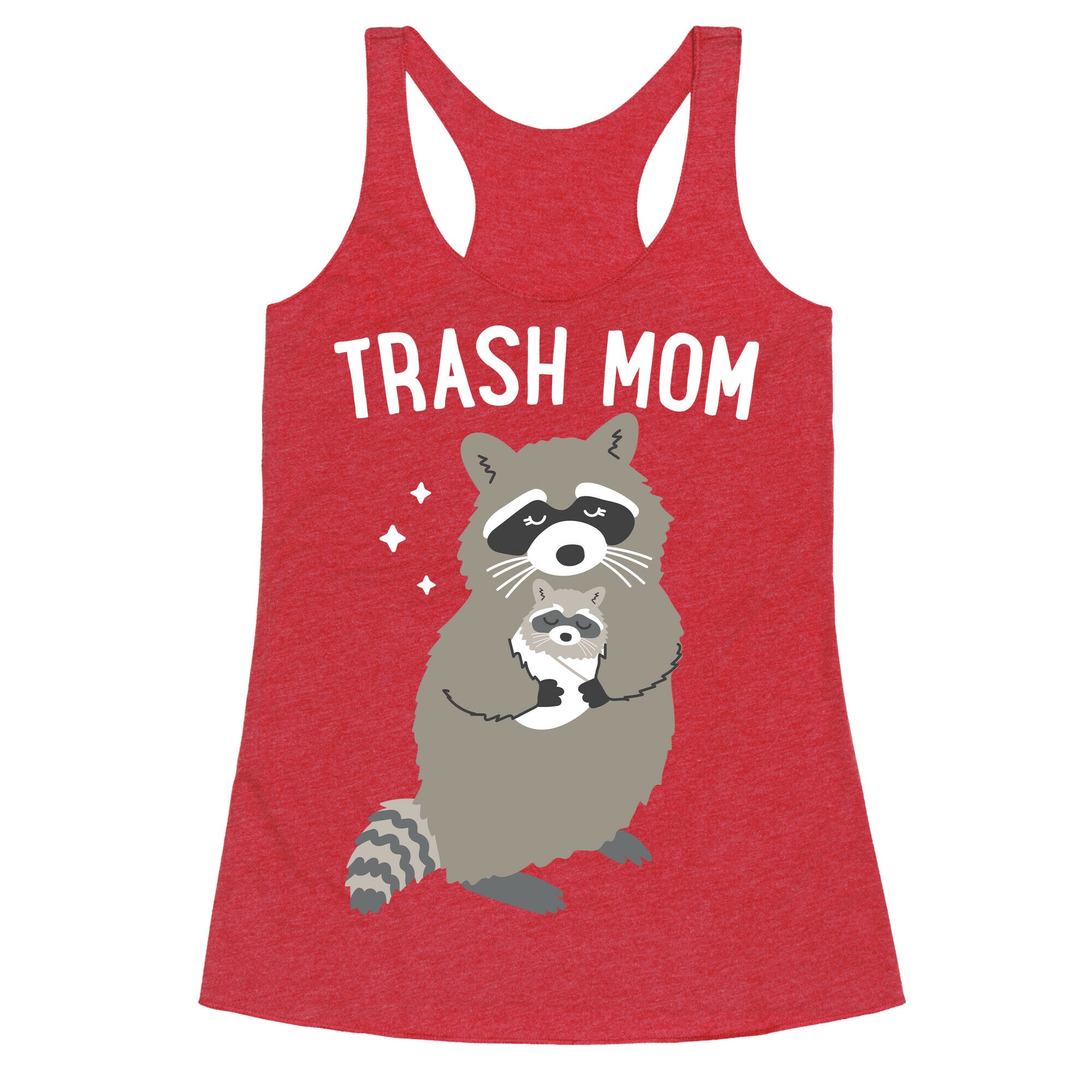 Trash Mom Raccoon Racerback Tank