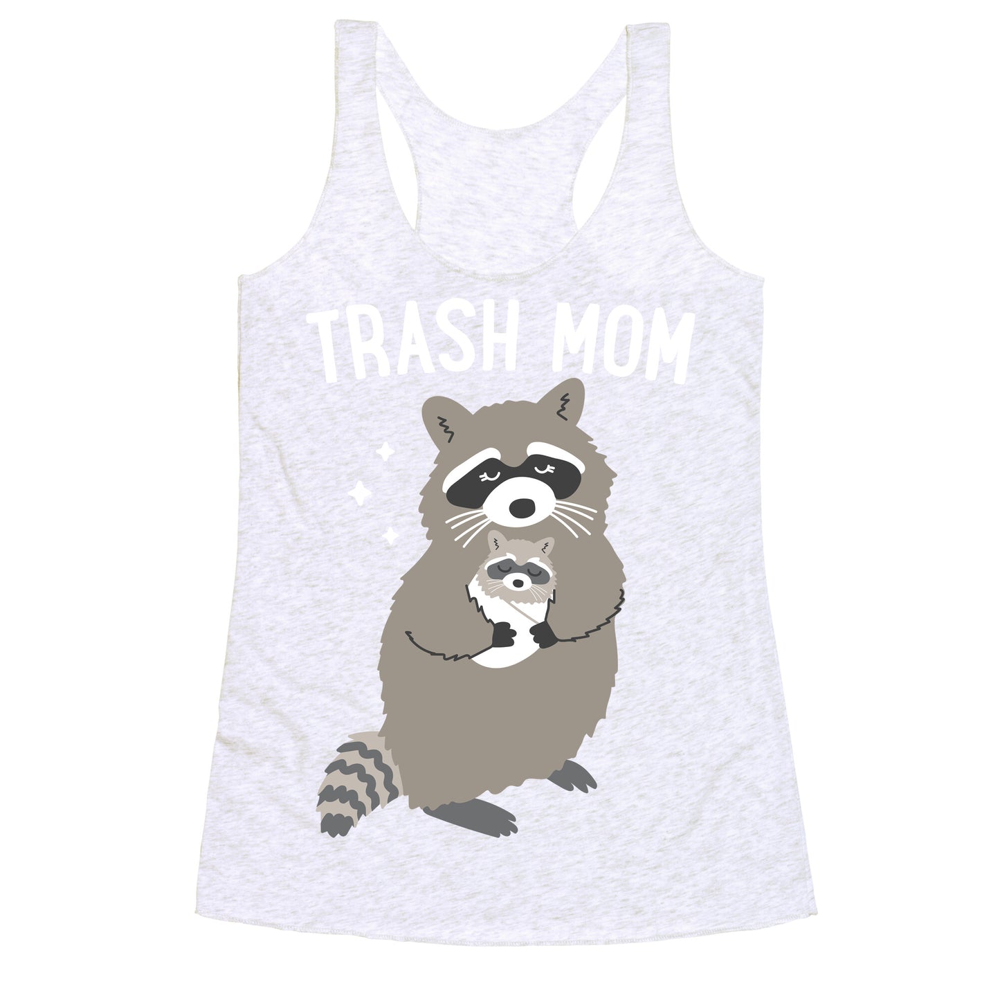 Trash Mom Raccoon Racerback Tank