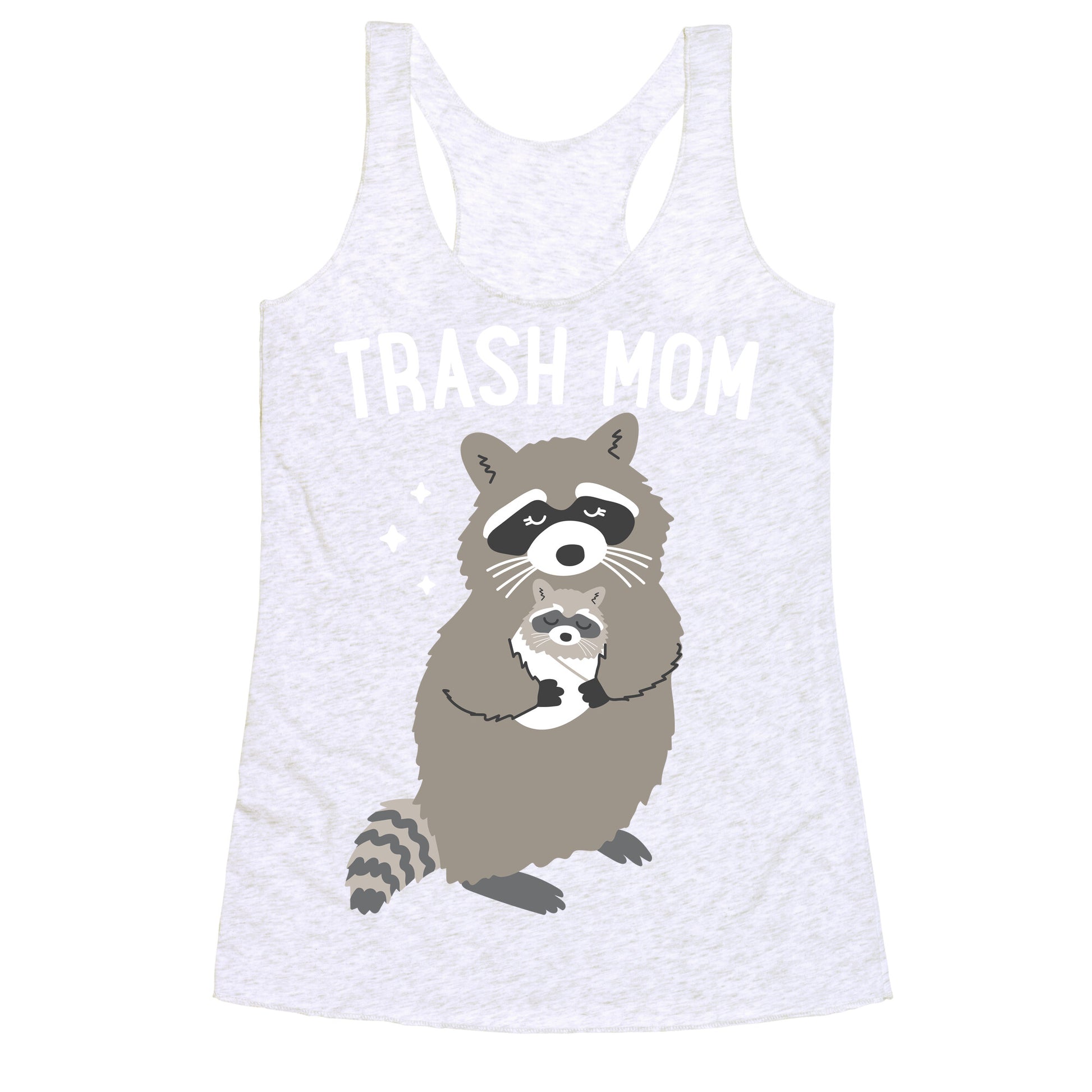 Trash Mom Raccoon Racerback Tank