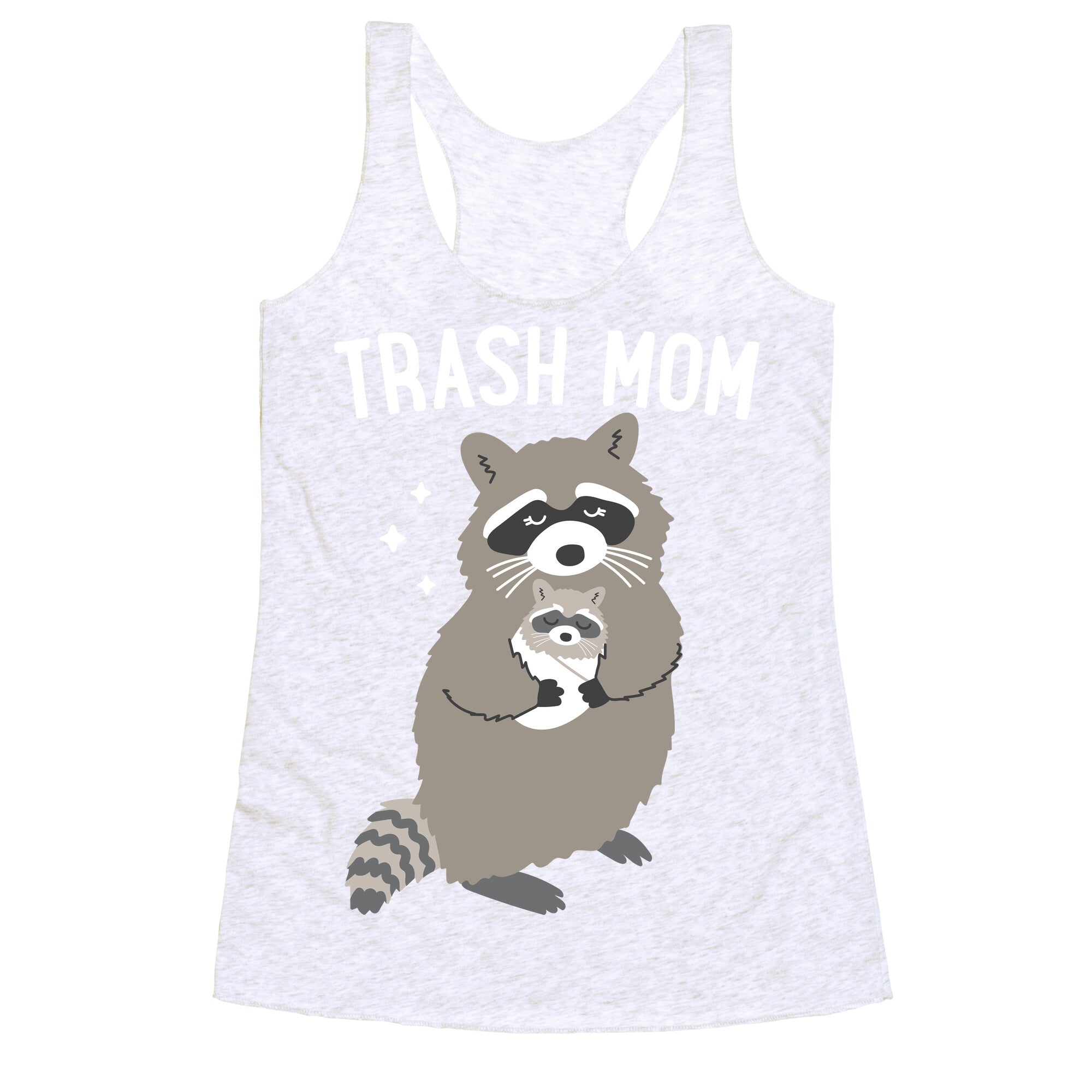 Trash Mom Raccoon Racerback Tank